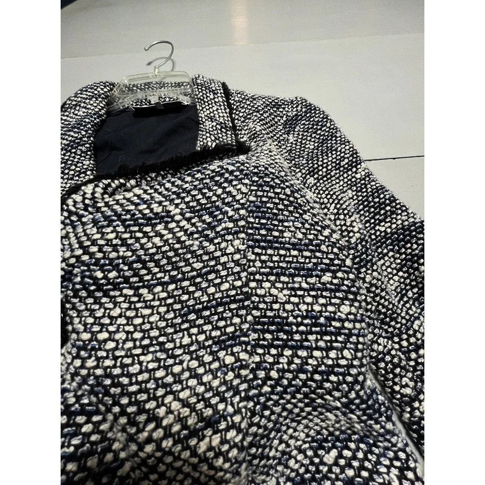 Chic Black and White Tweed Blazer